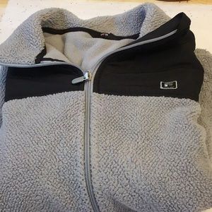Fila Sport jacket medium gray zipper guard, pockets excellent